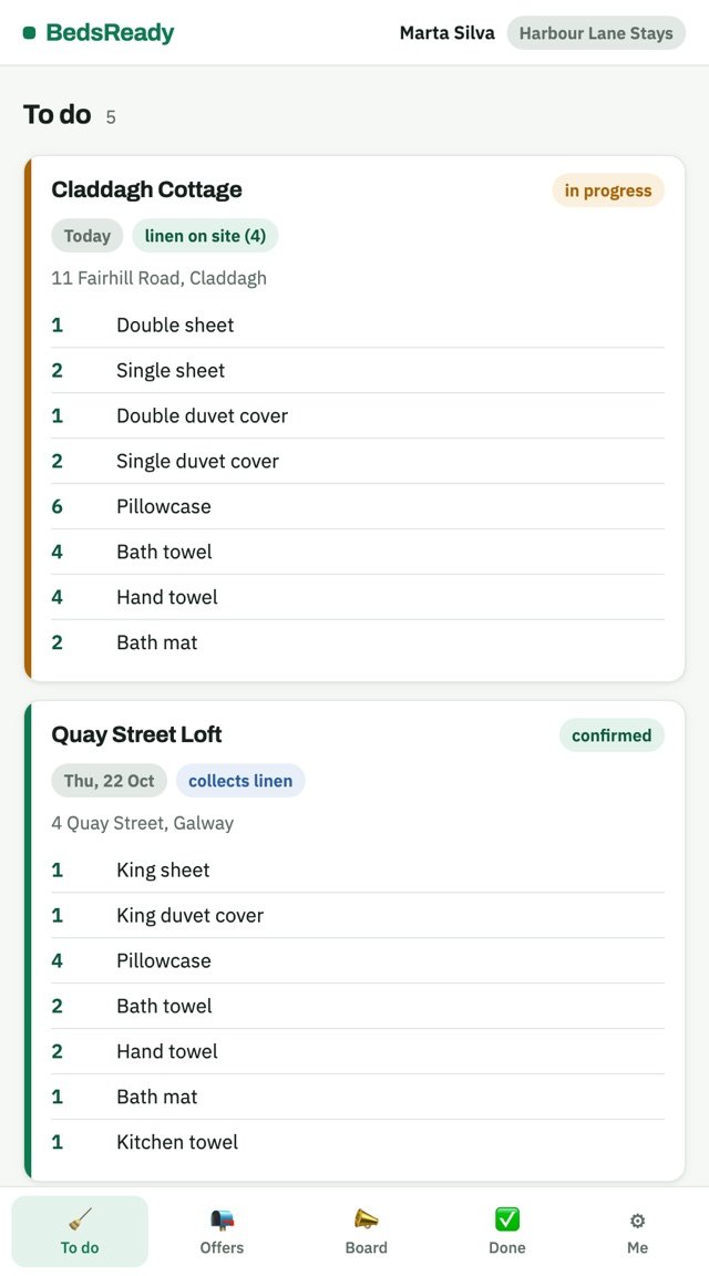 A cleaner's To do list