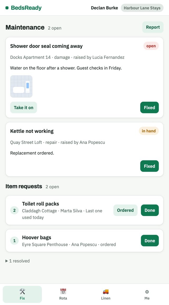 The maintenance login on a phone